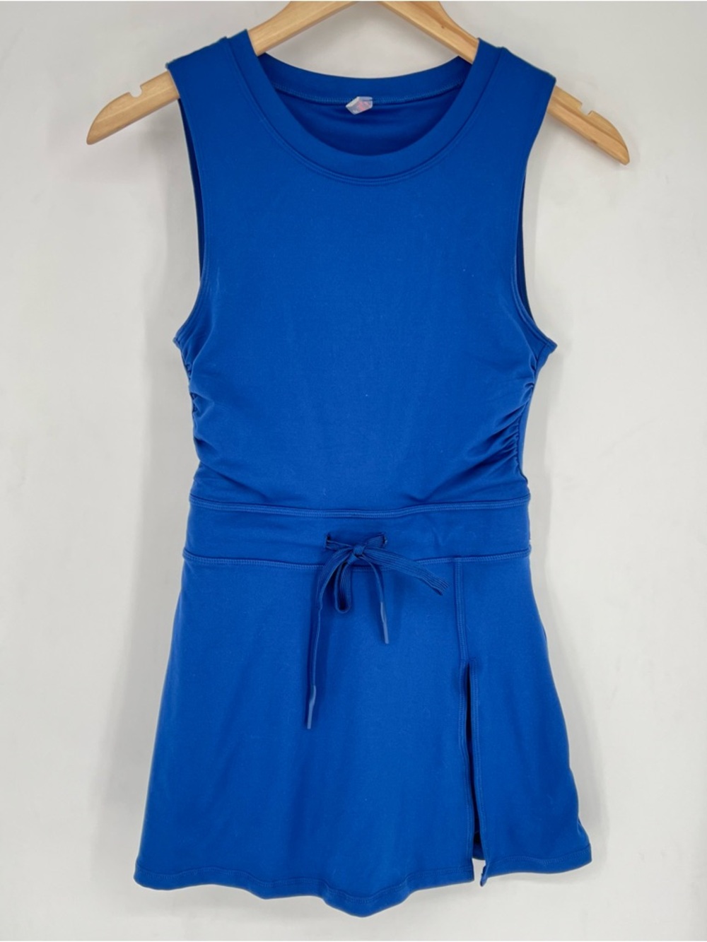 Free People Movement Easy Does It Dress Cobalt Blue cutout active spring revolve - Picture 5 of 15